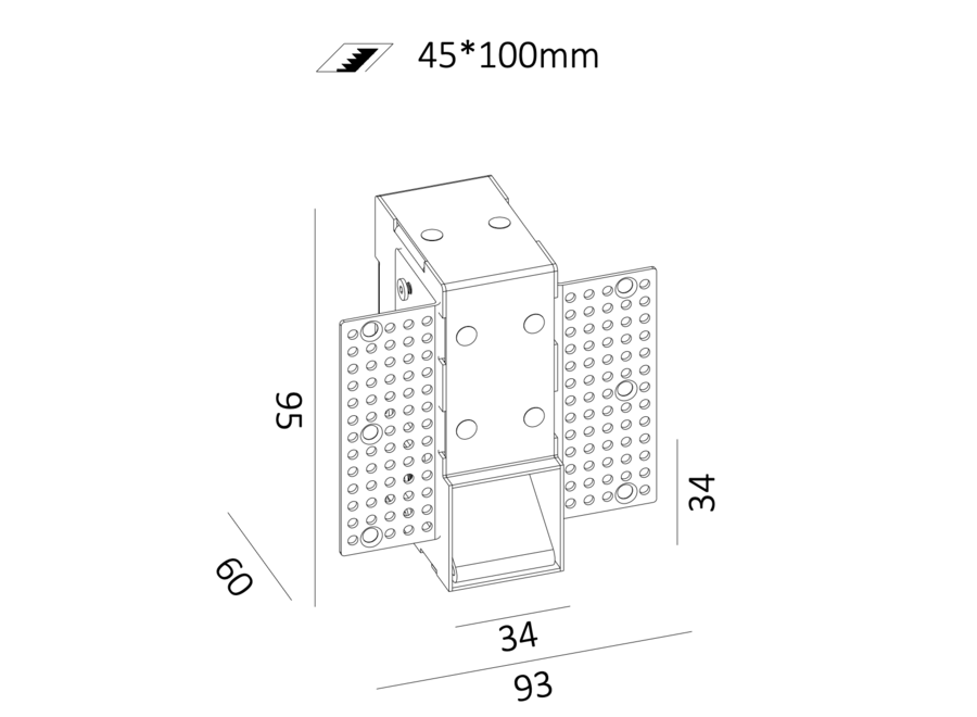 Recessed Wall Light 'Calore' - S - White