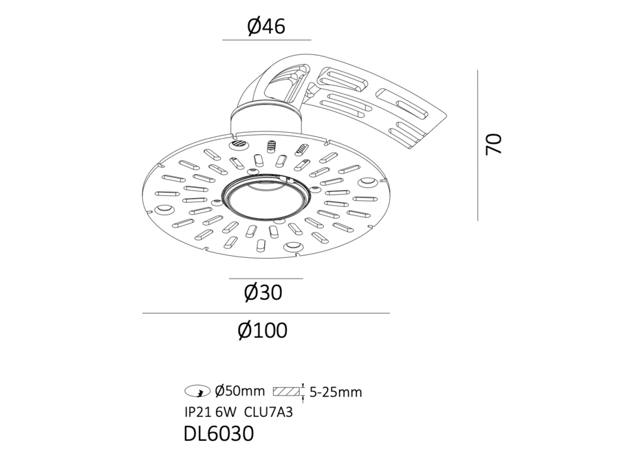 LED-Strahler 'Lusso' - 30 mm - White
