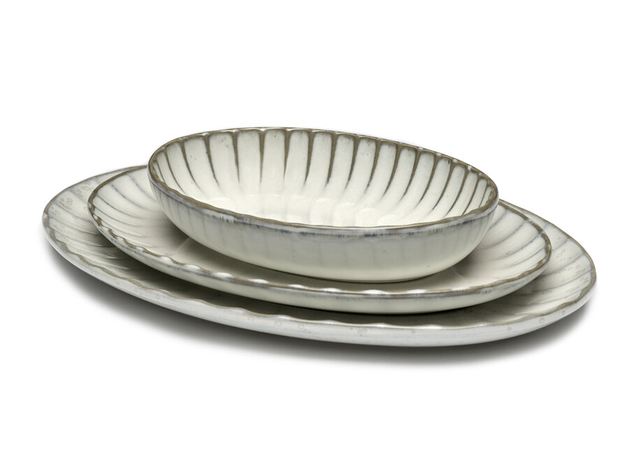 Sergio Herman -  Inku 2pc Ovaler Teller - L - White
