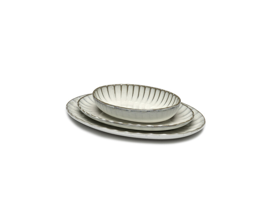 Sergio Herman -  Inku 2pc Oval plate - L - White