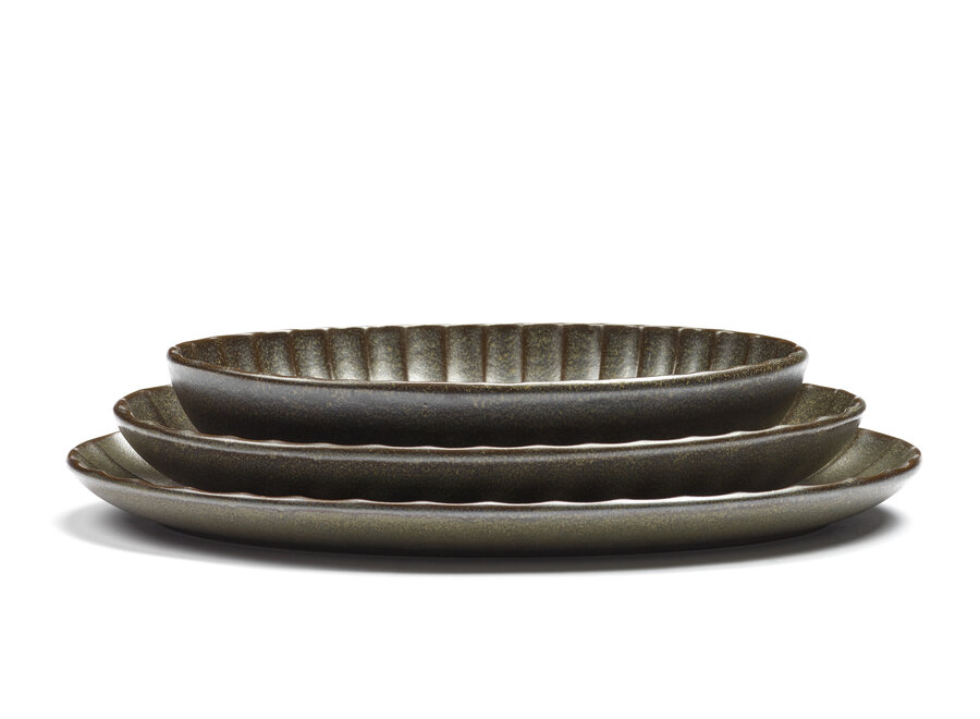 Sergio Herman -  Inku 2pc Serving bowl oval - S - Green