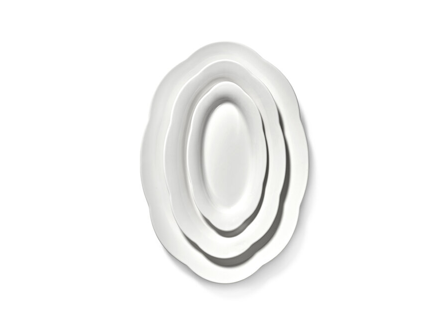 Sergio Herman - Silhouette 2pc Deep plate oval - S - White