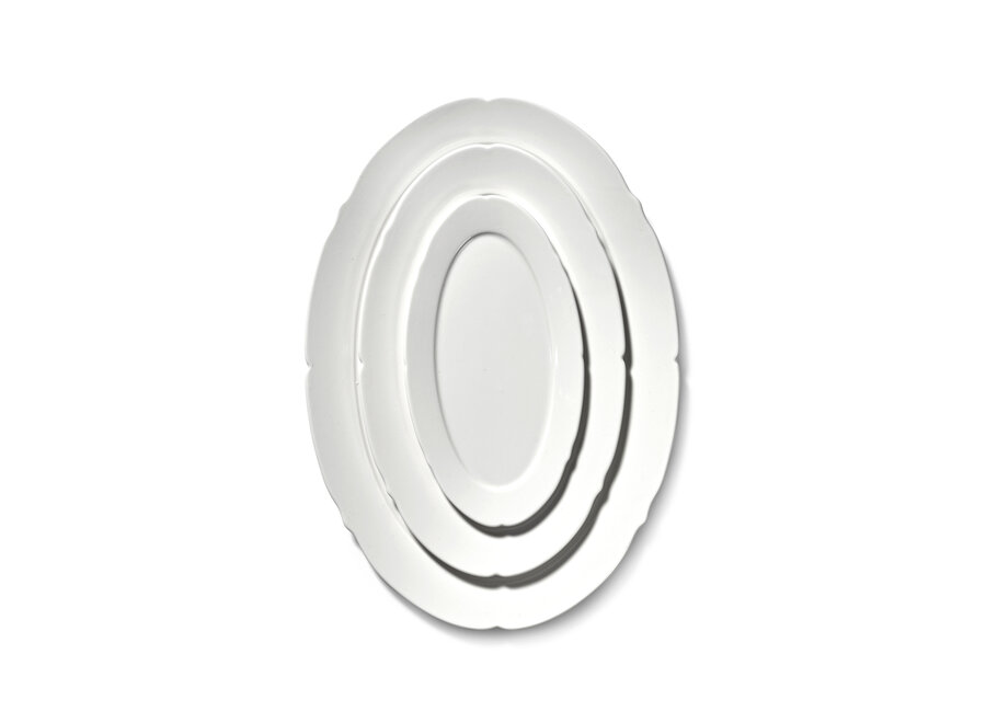 Sergio Herman - Silhouette 4pc Assiette ovale - M - White