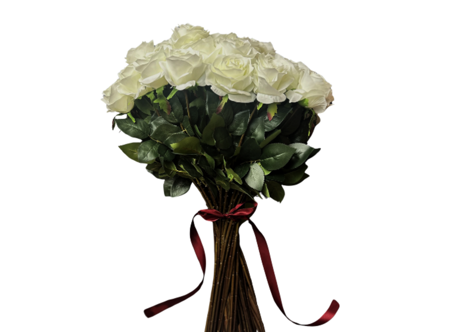 Artificial bouquet 'Roses' -White