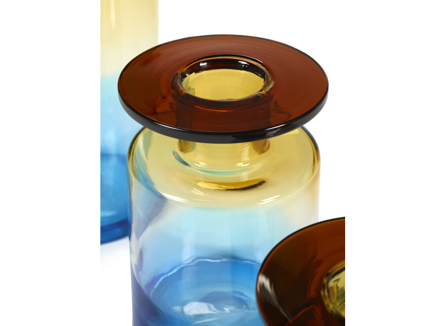 Marie Michielssen - Wind & Fire Vase - M - Blue/Amber