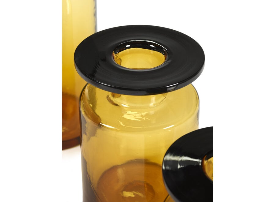 Marie Michielssen - Wind & Fire Vase - M - Amber/Black