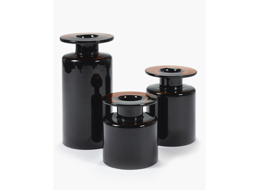 Marie Michielssen - Wind & Fire Vase - L - Black/Dark brown