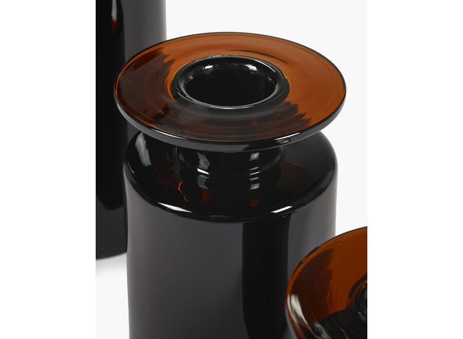 Marie Michielssen - Wind & Fire Vase - M - Black/Dark brown
