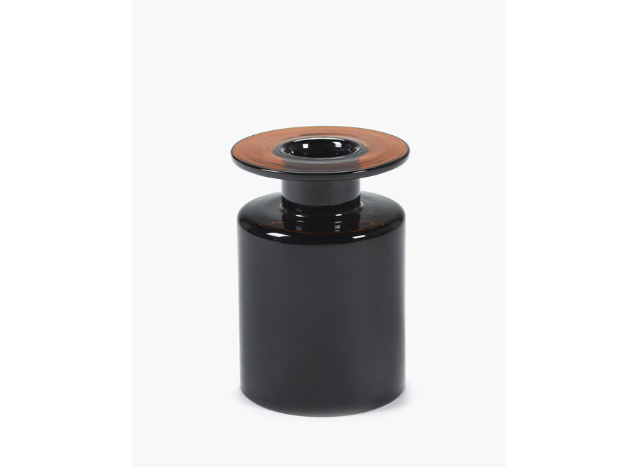 Marie Michielssen - Wind & Fire Vase - M - Black/Dark brown