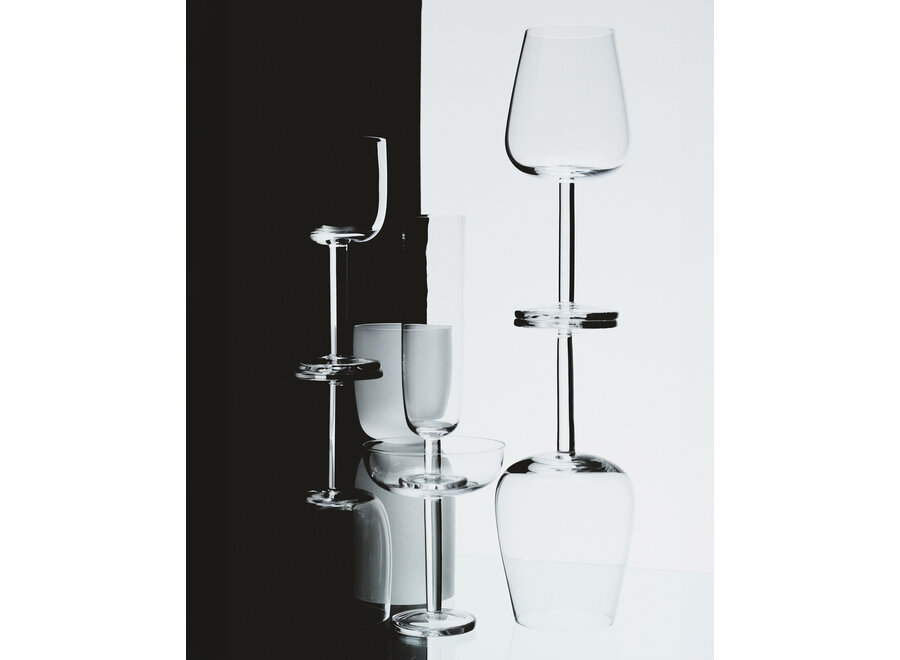 Piet Boon - Base 4pc rood wijnglas gebogen - Transparent