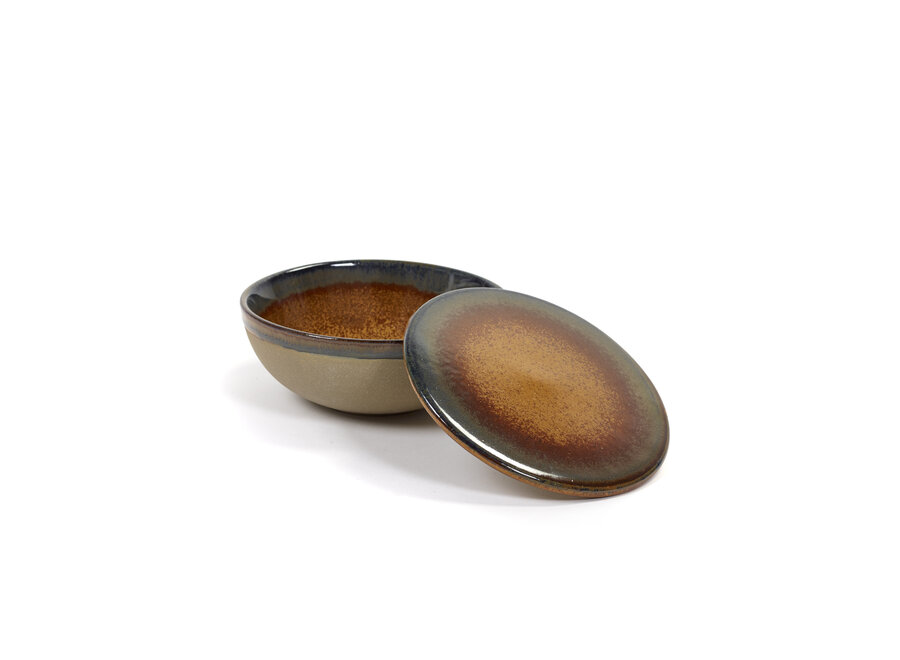Sergio Herman -  Surface bowl + lid - Rusty Brown