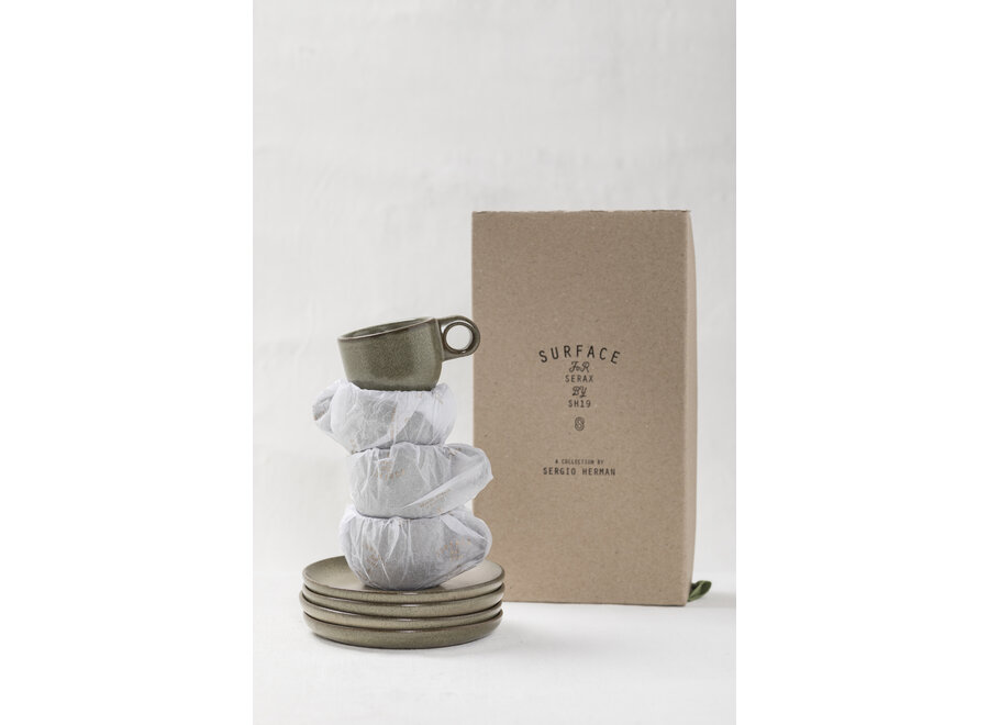 Sergio Herman -  Surface 4pc cappuccino tasse + untertasse - Camo