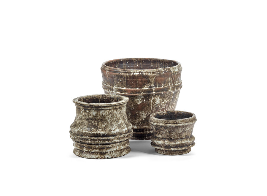 Kelly Wearstler - Mesa Planter 01 - L - White Brown