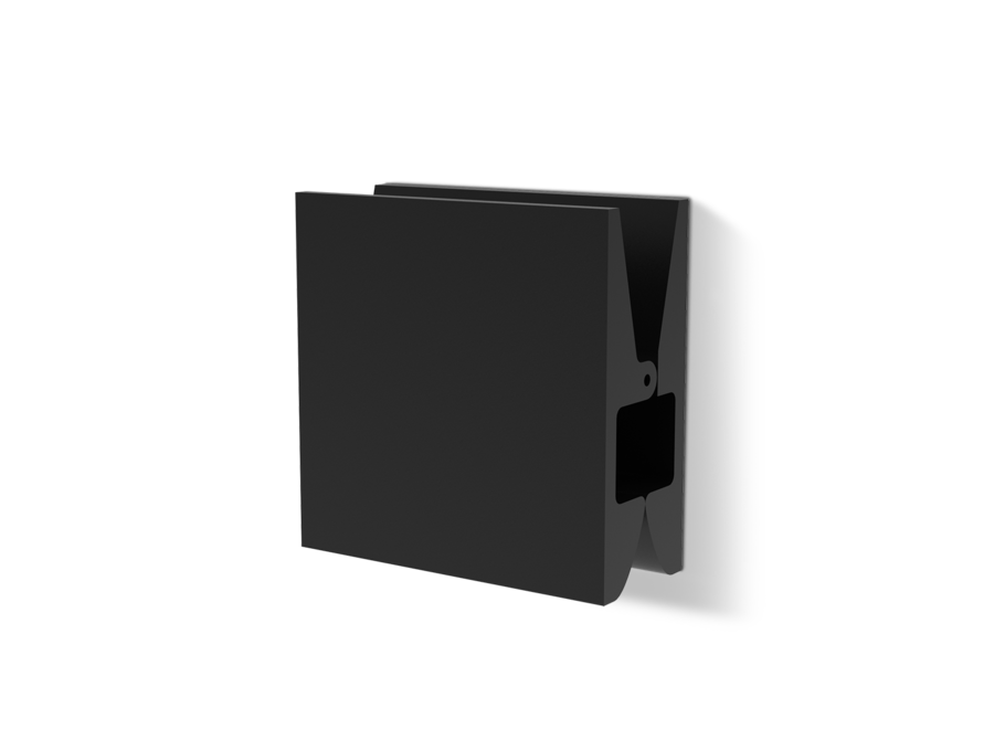 Wall hook 'Pinch' - Square - L - Black matt