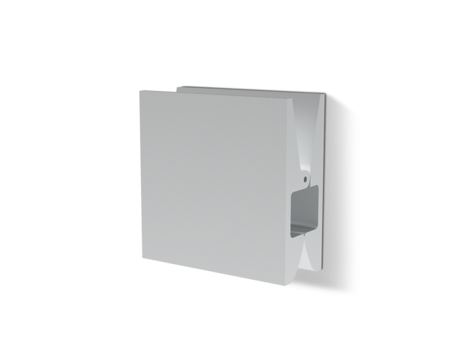 Wall hook Pinch - Square - L - Stainless steel matt