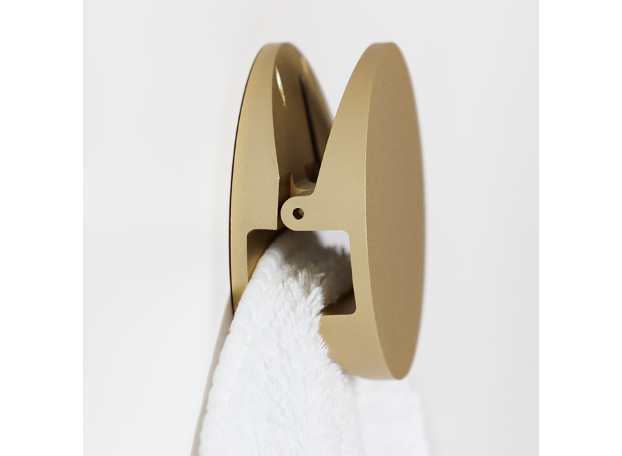 Wandhaak 'Pinch' - Round - M - Gold matt