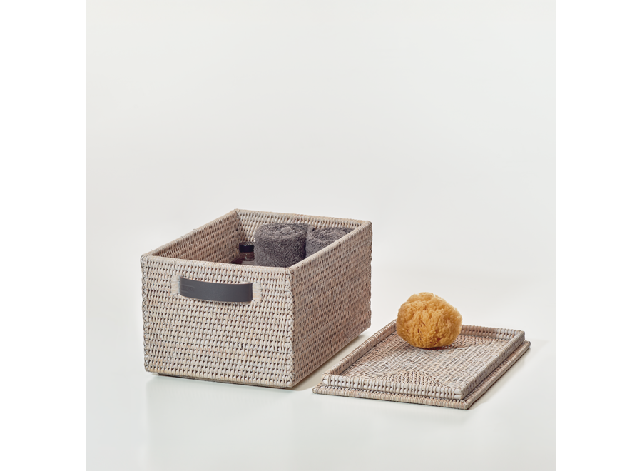 Panier avec couvercle  'Basket' - Light Rattan