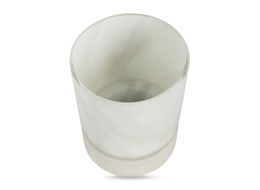 Porte-bougie 'Oberina' Smoke/White - L