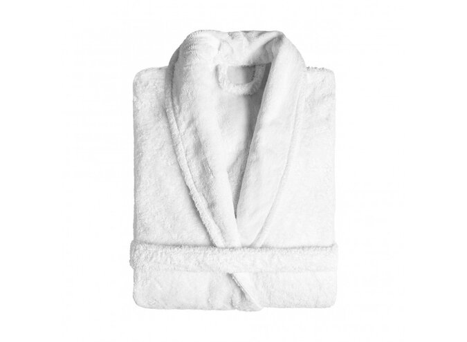 Bathrobe 'Long double loop' - White