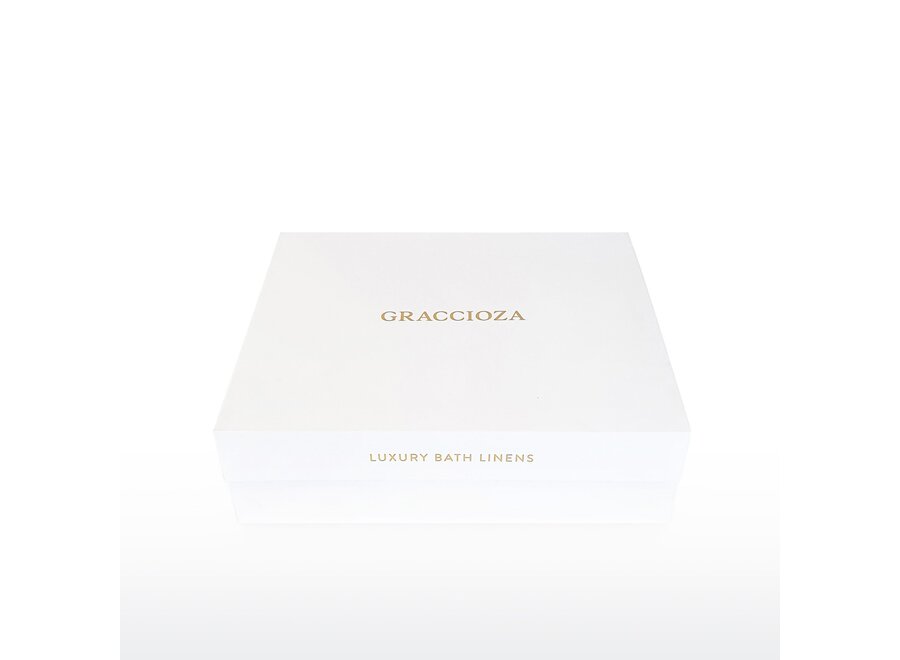 Peignoir 'Linen waffle' - White