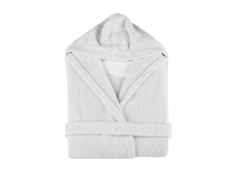 Peignoir 'Linen waffle' - White