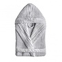 Bathrobe 'Aura' hooded - Silver