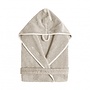 Bathrobe 'Bee waffle' hooded - Fog