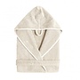 Bathrobe 'Bee waffle' hooded - Natural