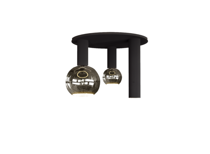 Deckenleuchte 'Riva' Matt Black - 3 Lichter Lichtpaket