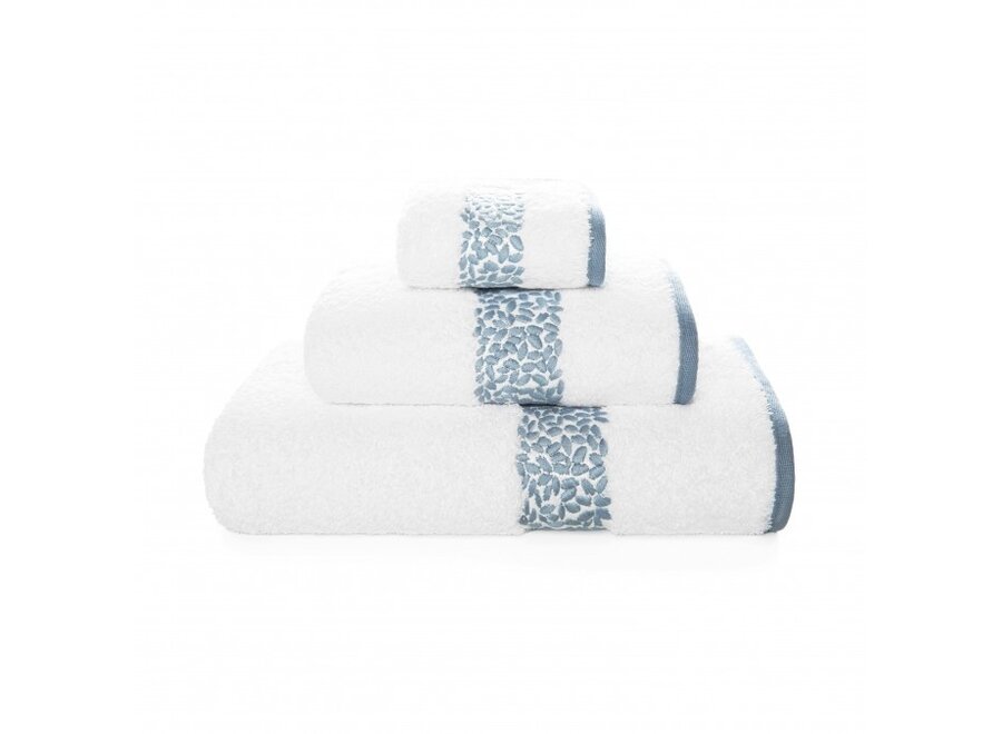 Serviette 'Malone' - White/French Blue