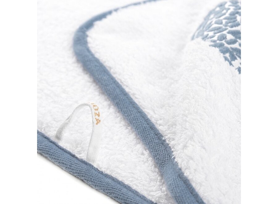 Serviette 'Malone' - White/French Blue