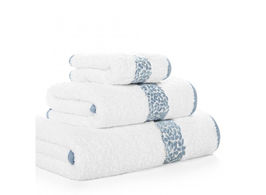 Serviette 'Malone' - White/French Blue