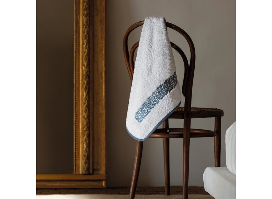 Serviette 'Malone' - White/French Blue