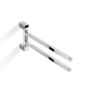 Porte-serviettes double 'Corner' - HTH 2 - Chrome