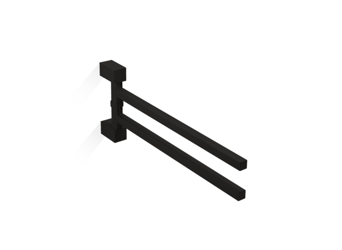 Porte-serviettes double Corner - HTH 2 - Black matt