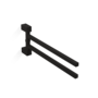 Double towel holder 'Corner' - HTH 2 - Black matt