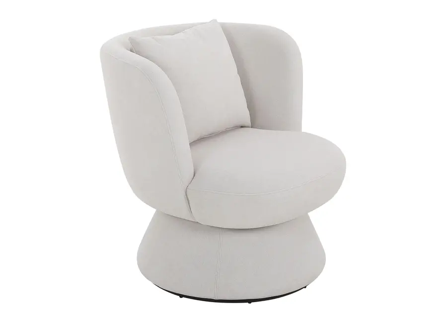 Swivel armchair Anna - Greige Cashmere