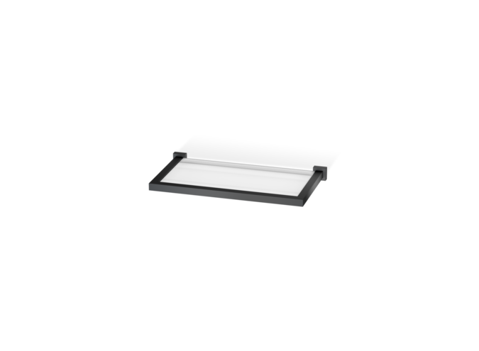 Tablette en verre avec cadre Corner - GLA 30 - Black matt