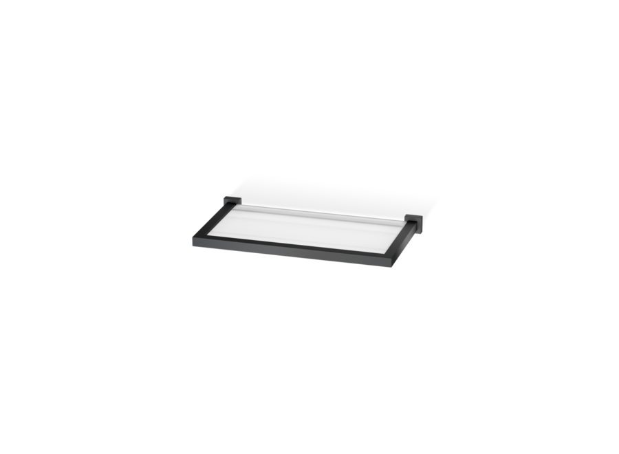 Glass shelf with frame Corner - GLA 30 - Black matt