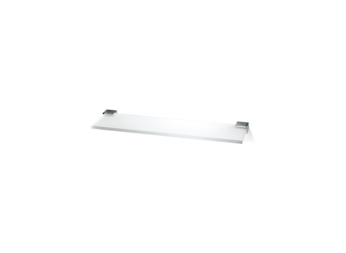 Glass shelf with 2 holder Corner - GLA - Chrome