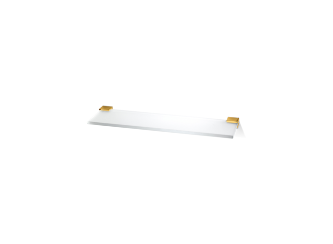 Glasablage mit 2 Halterungen Corner - GLA  - Gold