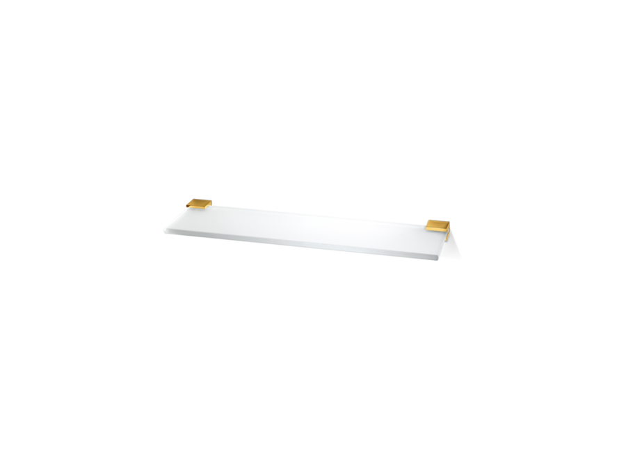 Glazen plank met 2 houders 'Corner' - GLA - Gold