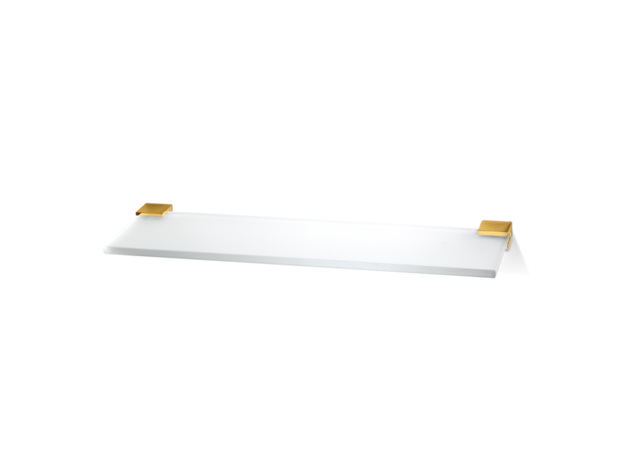 Glazen plank met 2 houders 'Corner' - GLA - Gold
