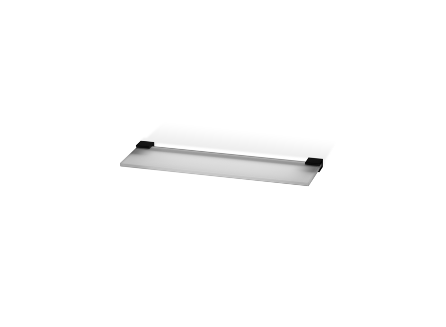 Glasablage mit 2 Halterungen Corner - GLA  - Black matt