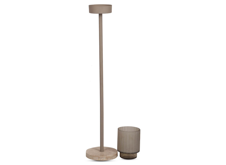 Floor candlestick 'Mist' Smoke
