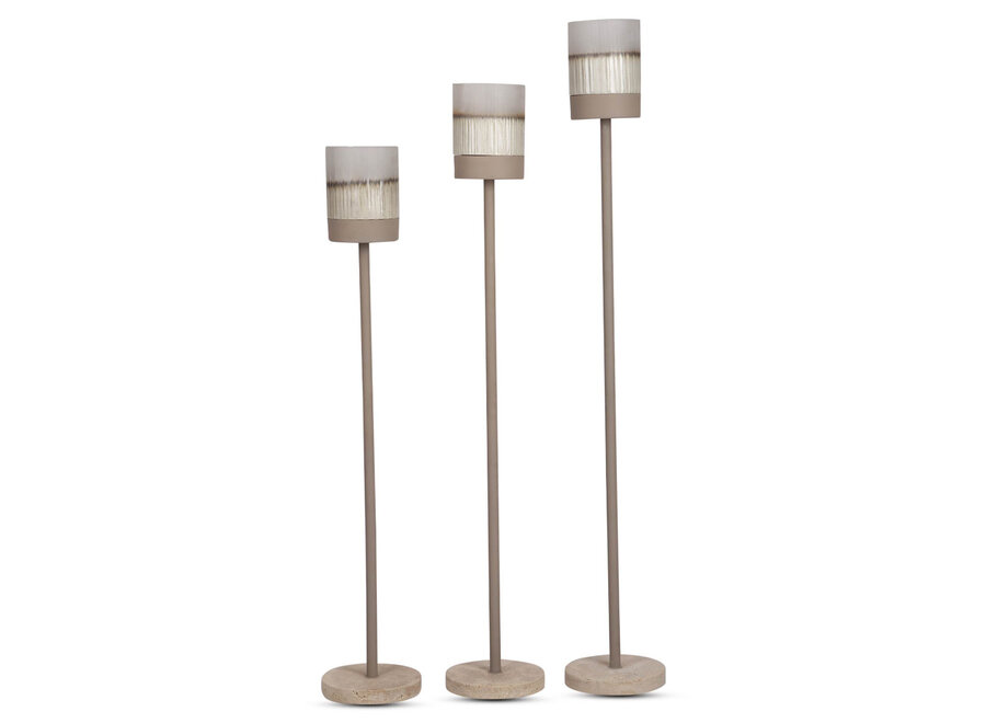 Floor candlestick 'Mist' Smoke/Grey