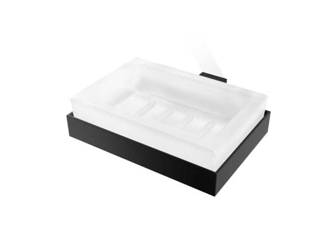 Zeepbakje Corner - Wandbevestiging - WSS - Black matt