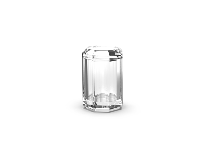 Storage box with lid Kristall - Clear glass