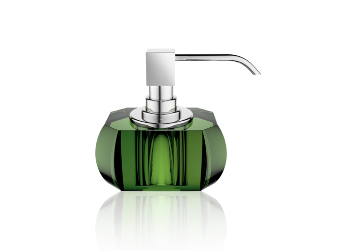 Soap dispenser Kristall - Chrome/English green