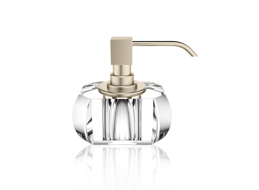 Soap dispenser 'Kristall' - Nickel satin/clear